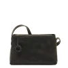 Tessa Women's crossbody bag in leather color black