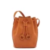 Tessa Women's bucket bag in leather color caramel