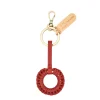 Tessa Women's keyring in leather color red