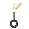 Tessa Women's keyring in leather color black