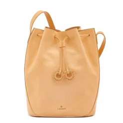 Tessa Women's bucket bag in leather color natural