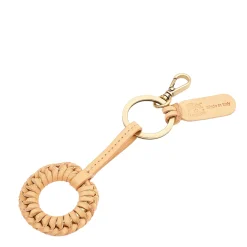 Tessa Women's keyring in leather color natural