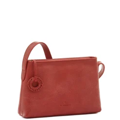 Tessa Women's crossbody bag in leather color red