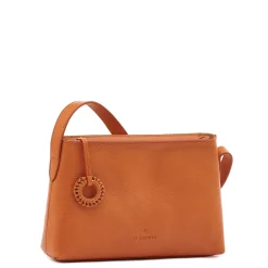 Tessa Women's crossbody bag in leather color caramel