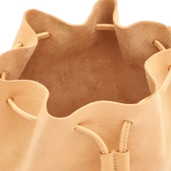 Tessa Women's bucket bag in leather color natural