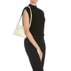Tessa Women's crossbody bag in leather color milk