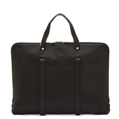 Trebbio Men's briefcase in vintage leather color black