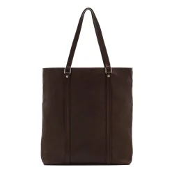 Trebbio Men's tote bag in vintage leather color coffee