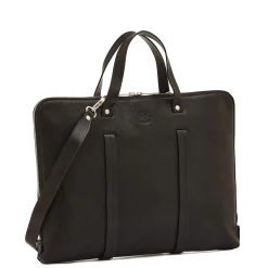 Trebbio Men's briefcase in vintage leather color black