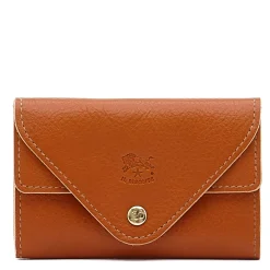 Uffizi Card case in leather color caramel