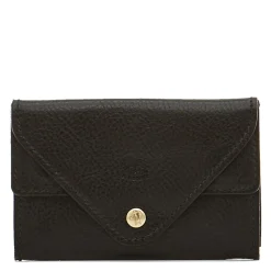 Uffizi Card case in leather color black