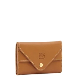Uffizi Card case in leather color gianduia