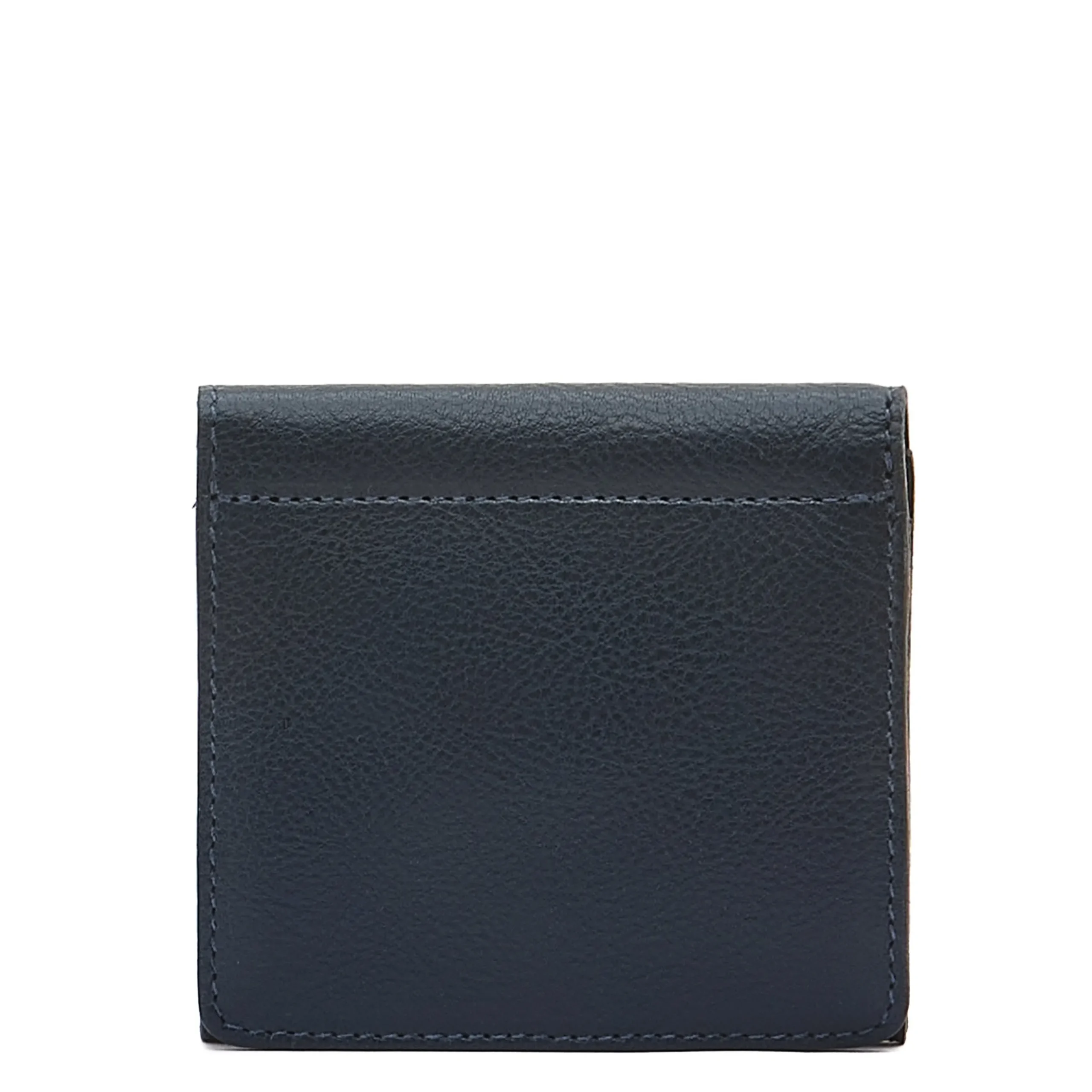 Wallet in leather color blue