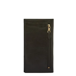 Wallet in leather color black