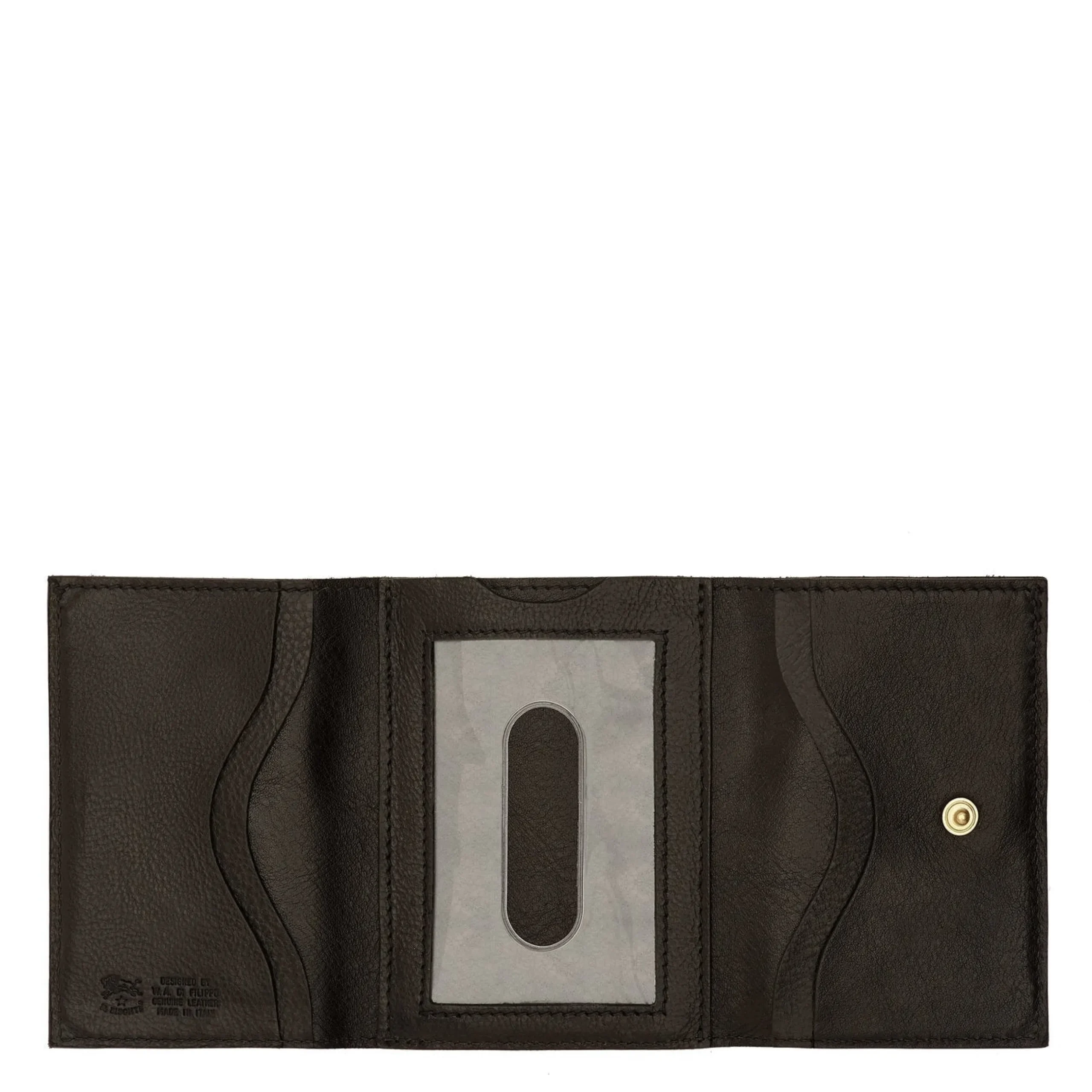 Wallet in leather color black