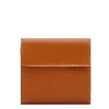 Wallet in leather color caramel