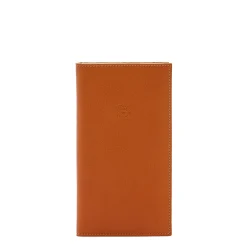 Wallet in leather color caramel