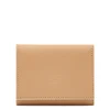 Wallet in leather color caffelatte