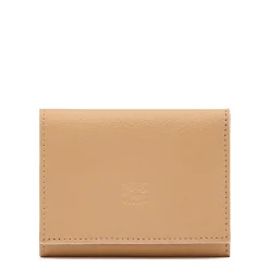 Wallet in leather color caffelatte