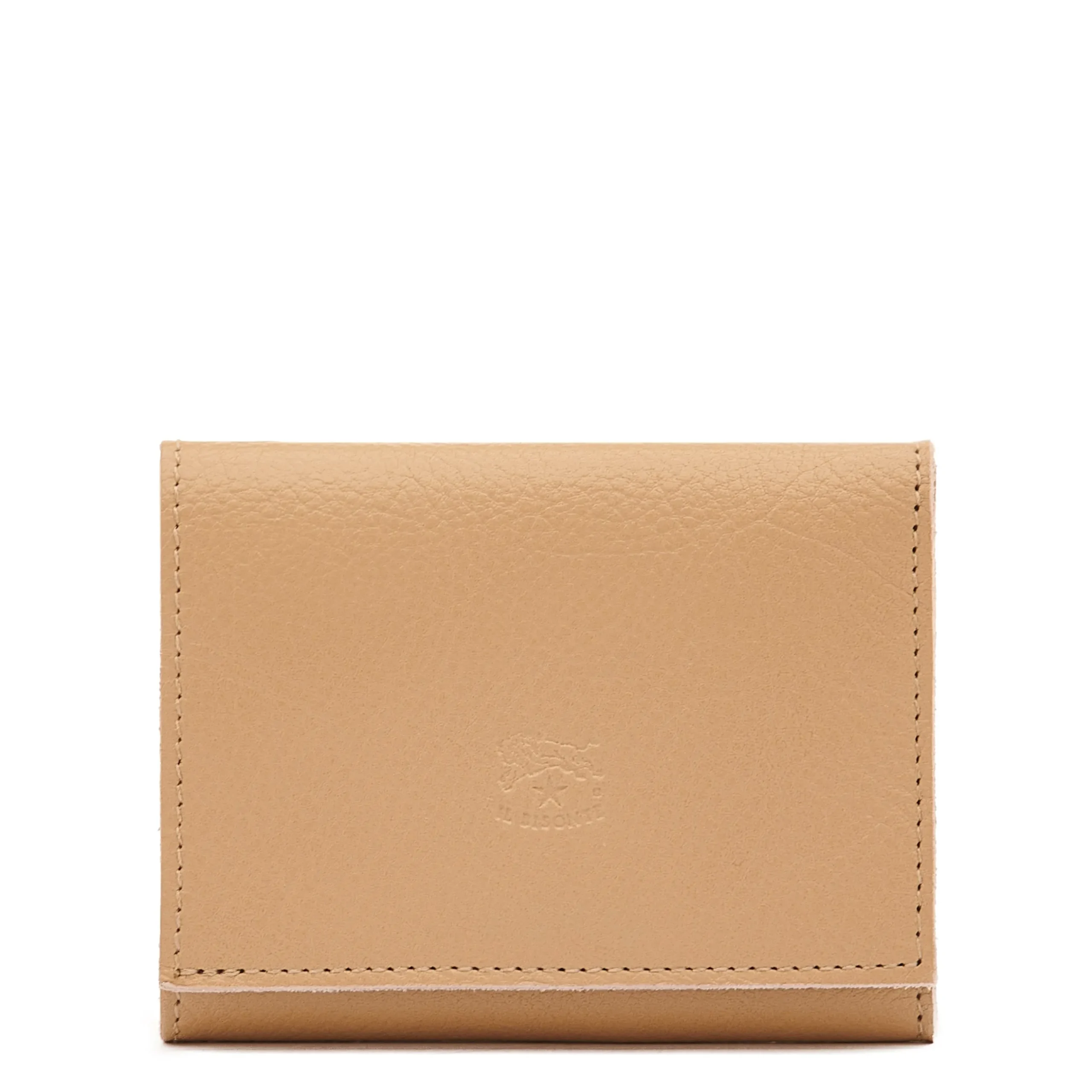 Wallet in leather color caffelatte