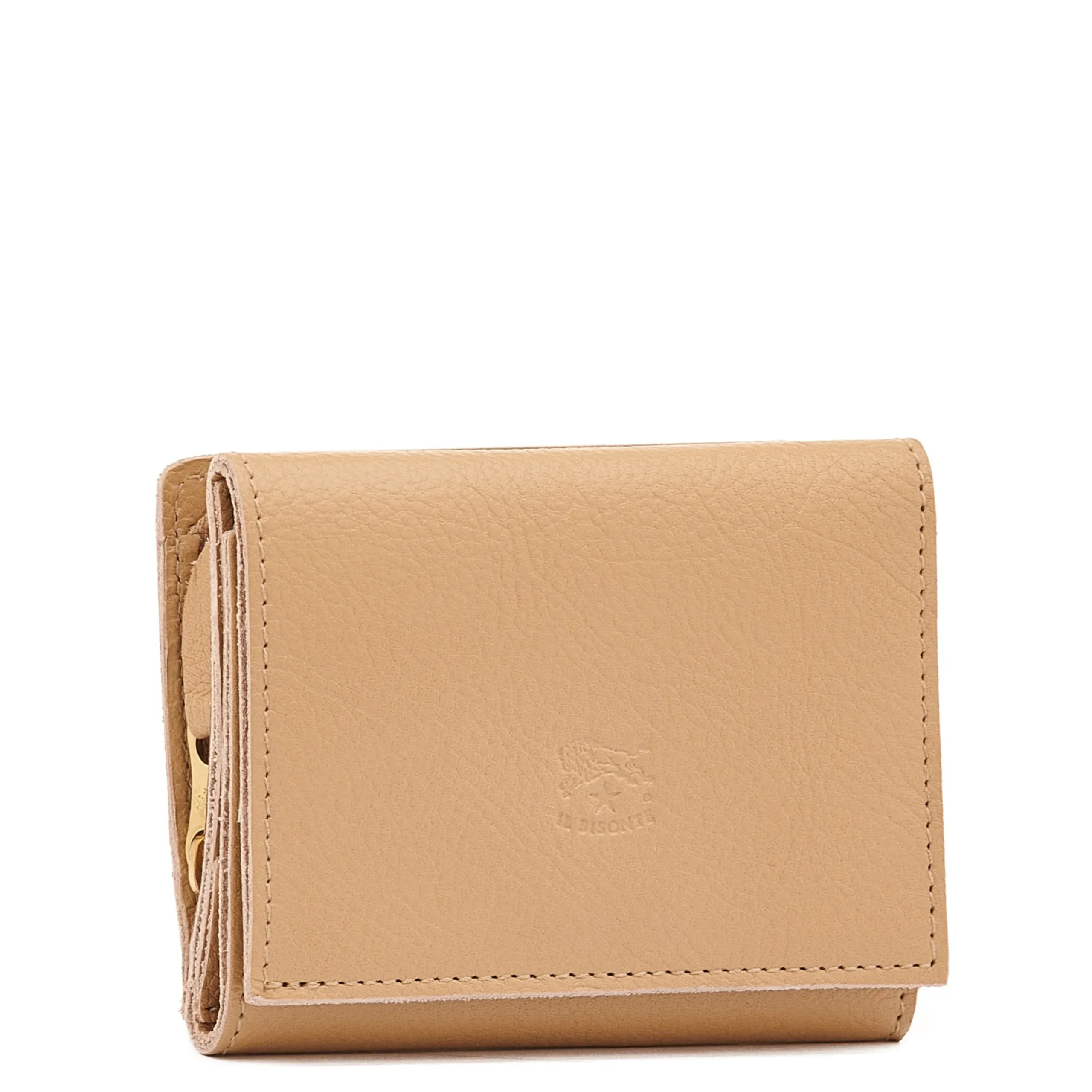 Wallet in leather color caffelatte