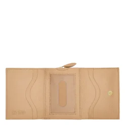 Wallet in leather color caffelatte