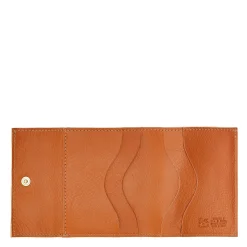 Wallet in leather color caramel