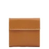 Wallet in leather color gianduia