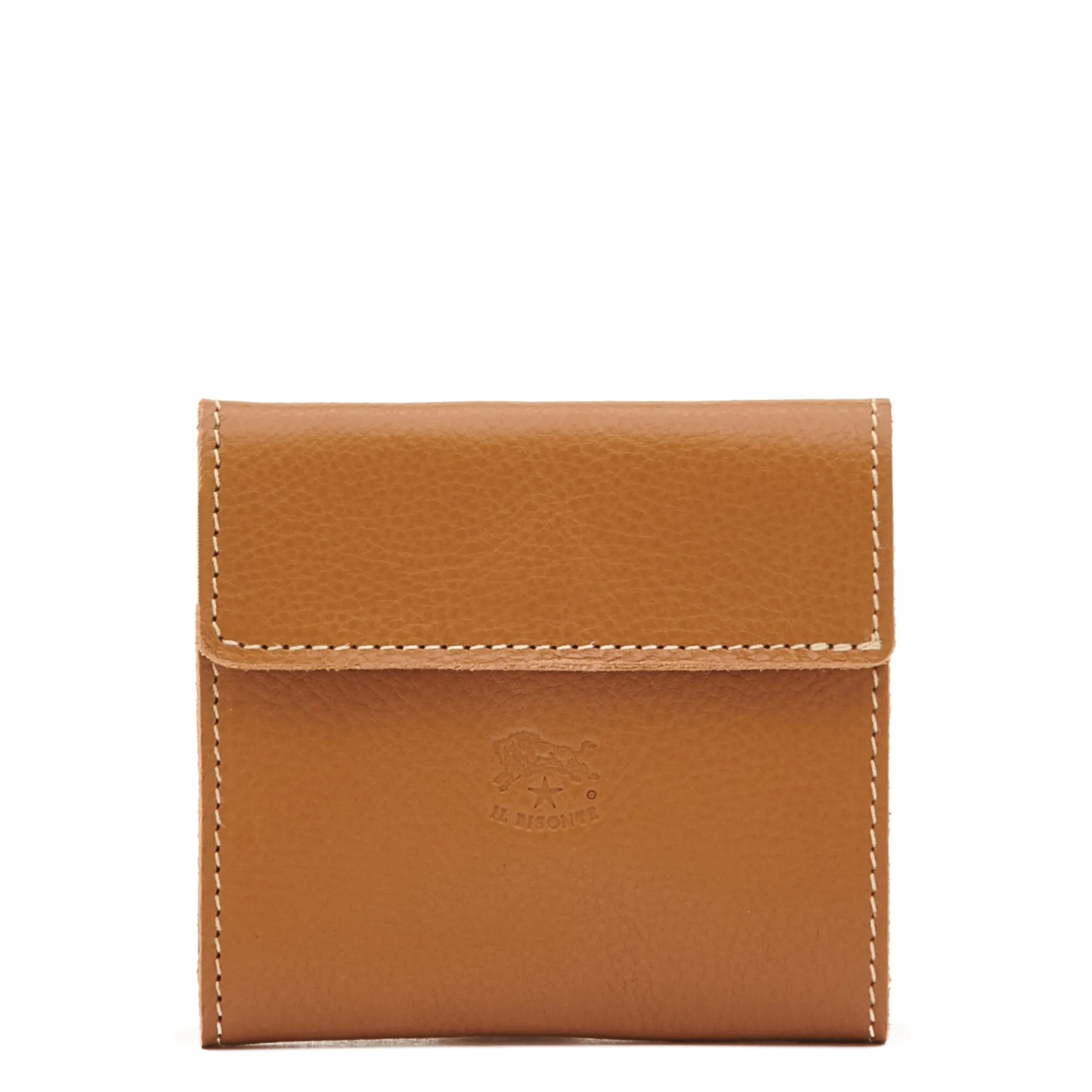 Wallet in leather color gianduia