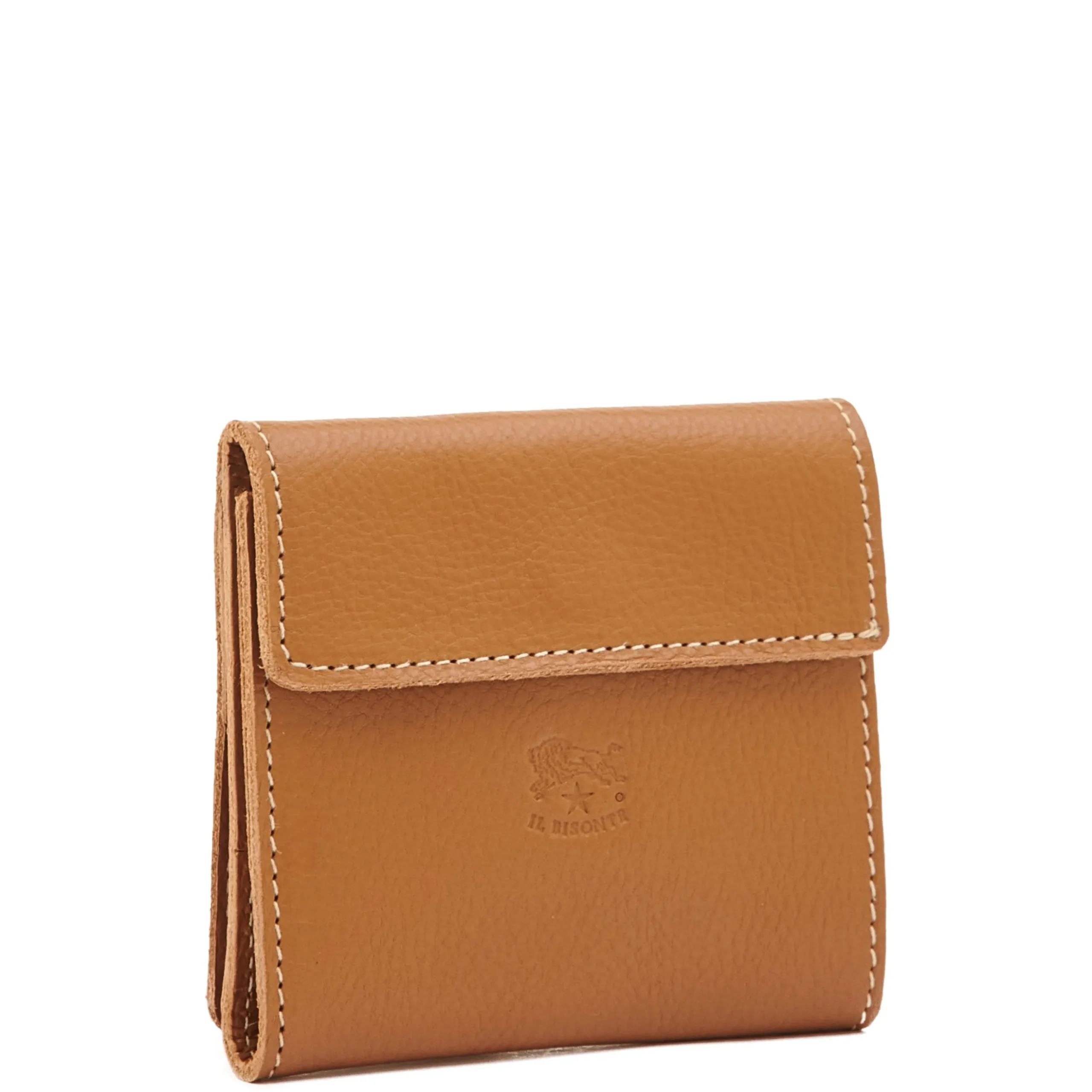 Wallet in leather color gianduia