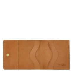 Wallet in leather color gianduia