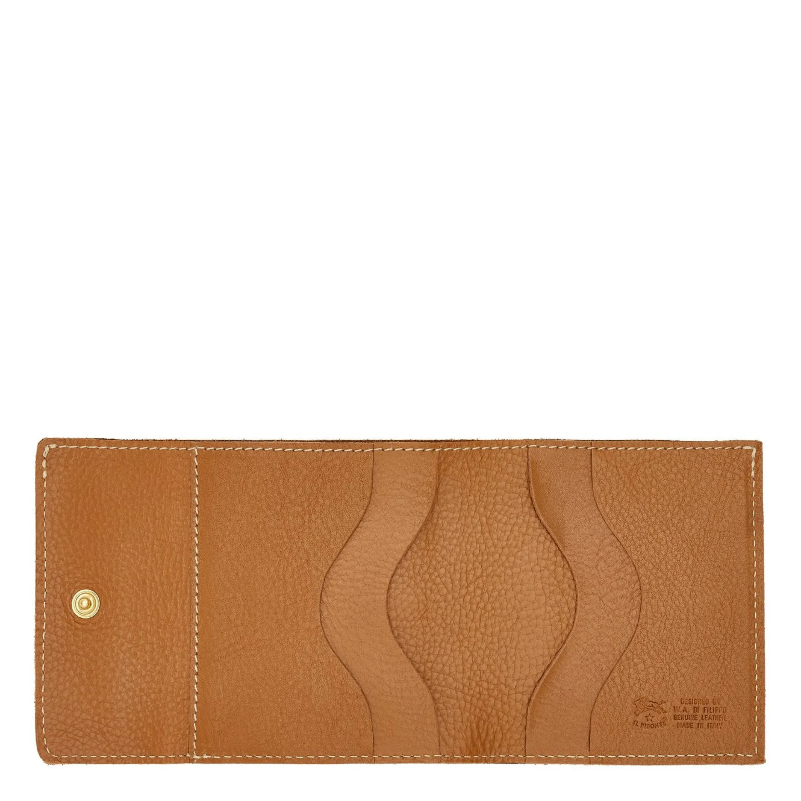 Wallet in leather color gianduia