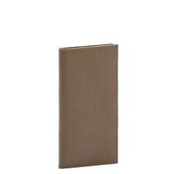 Wallet in leather color light grey