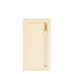 Wallet in leather color milk