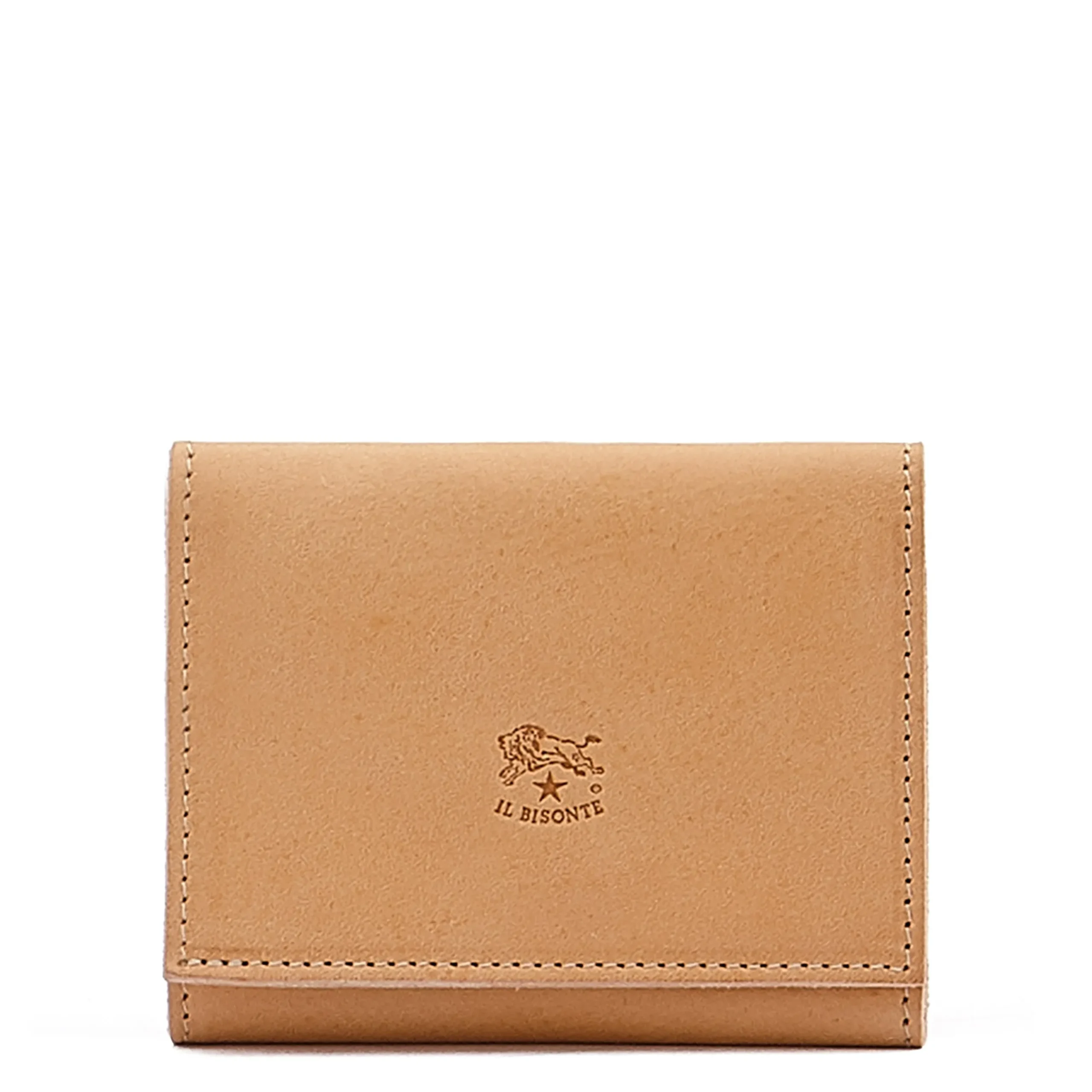 Wallet in leather color natural