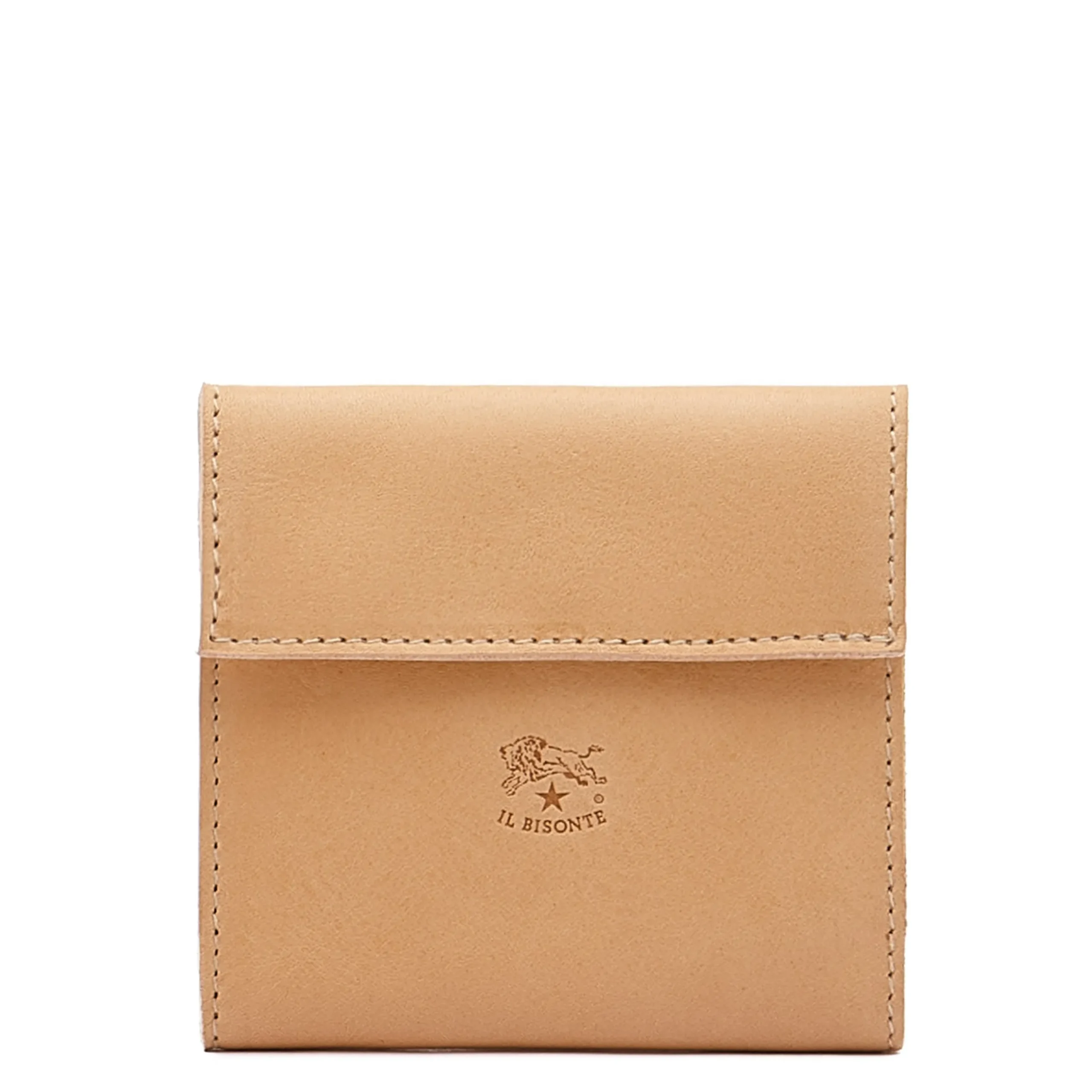 Wallet in leather color natural