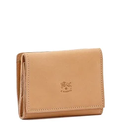 Wallet in leather color natural