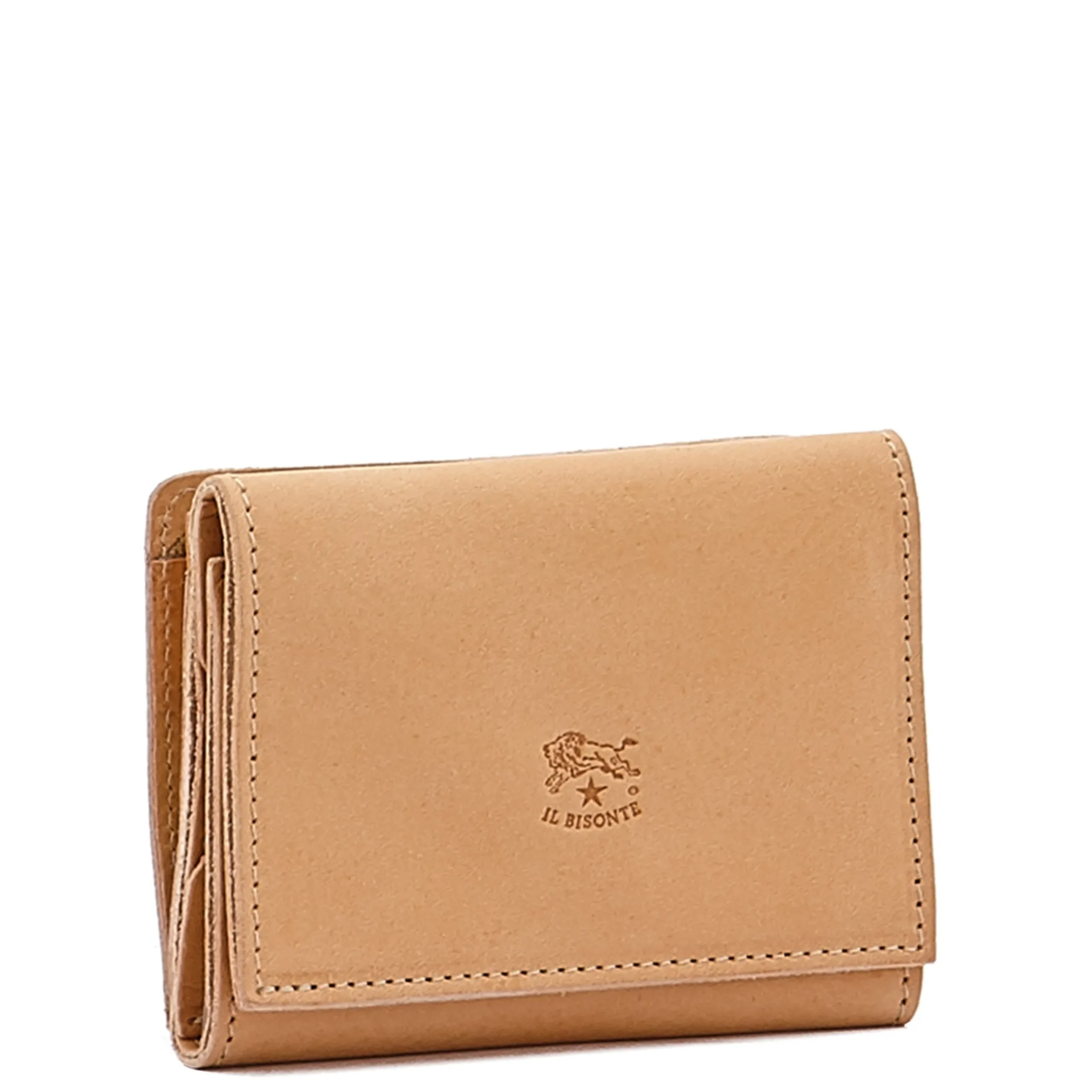 Wallet in leather color natural