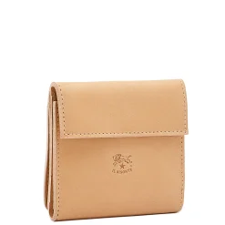 Wallet in leather color natural