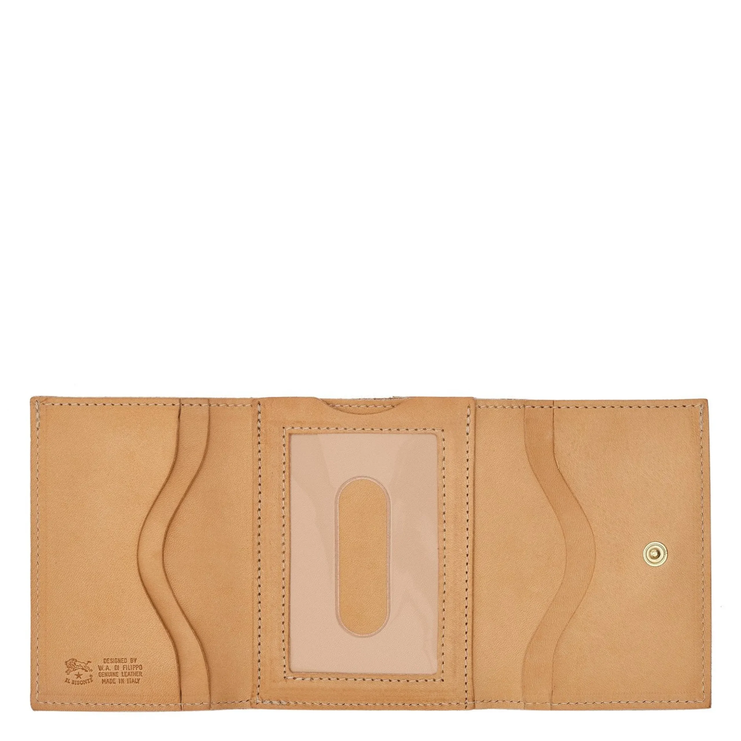 Wallet in leather color natural