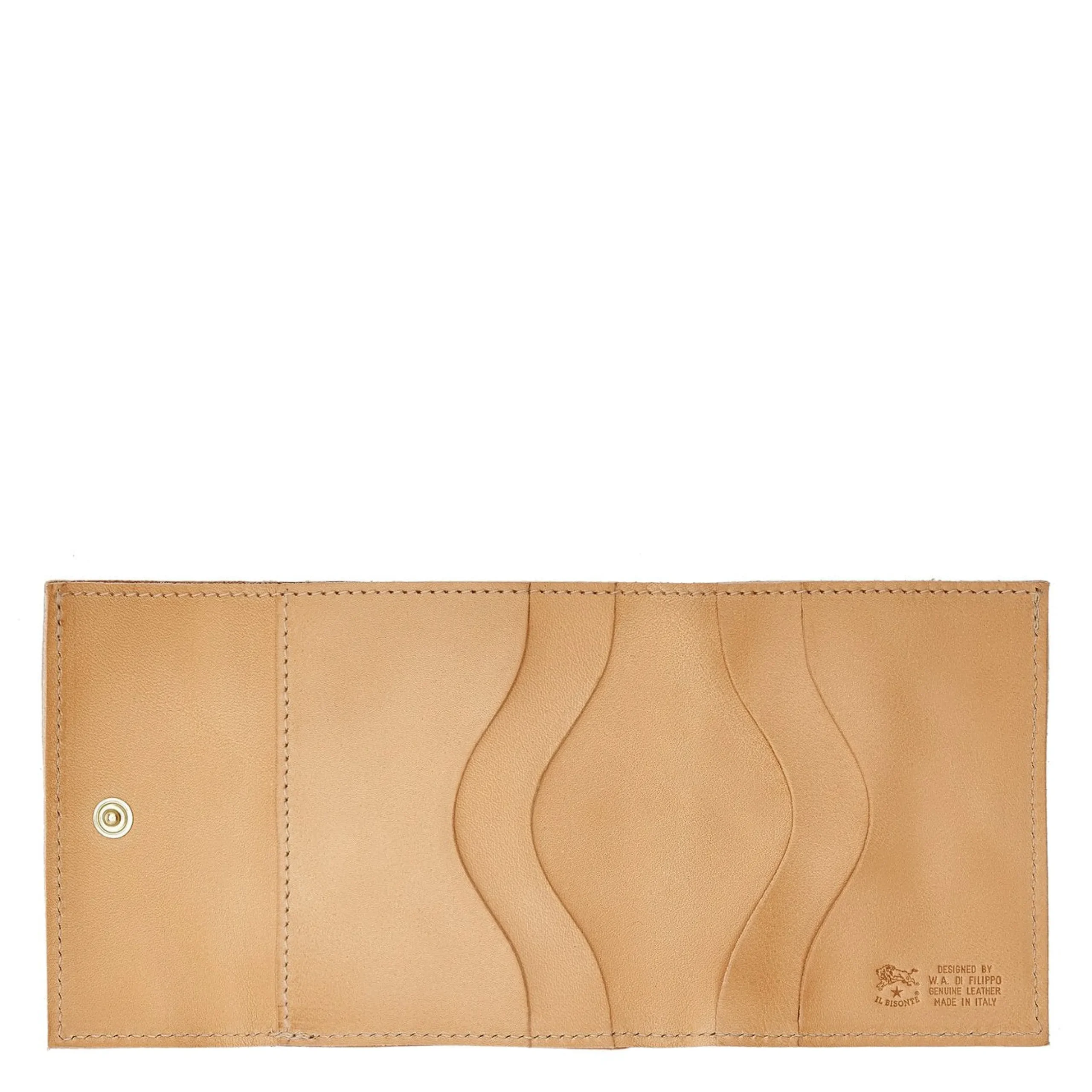 Wallet in leather color natural