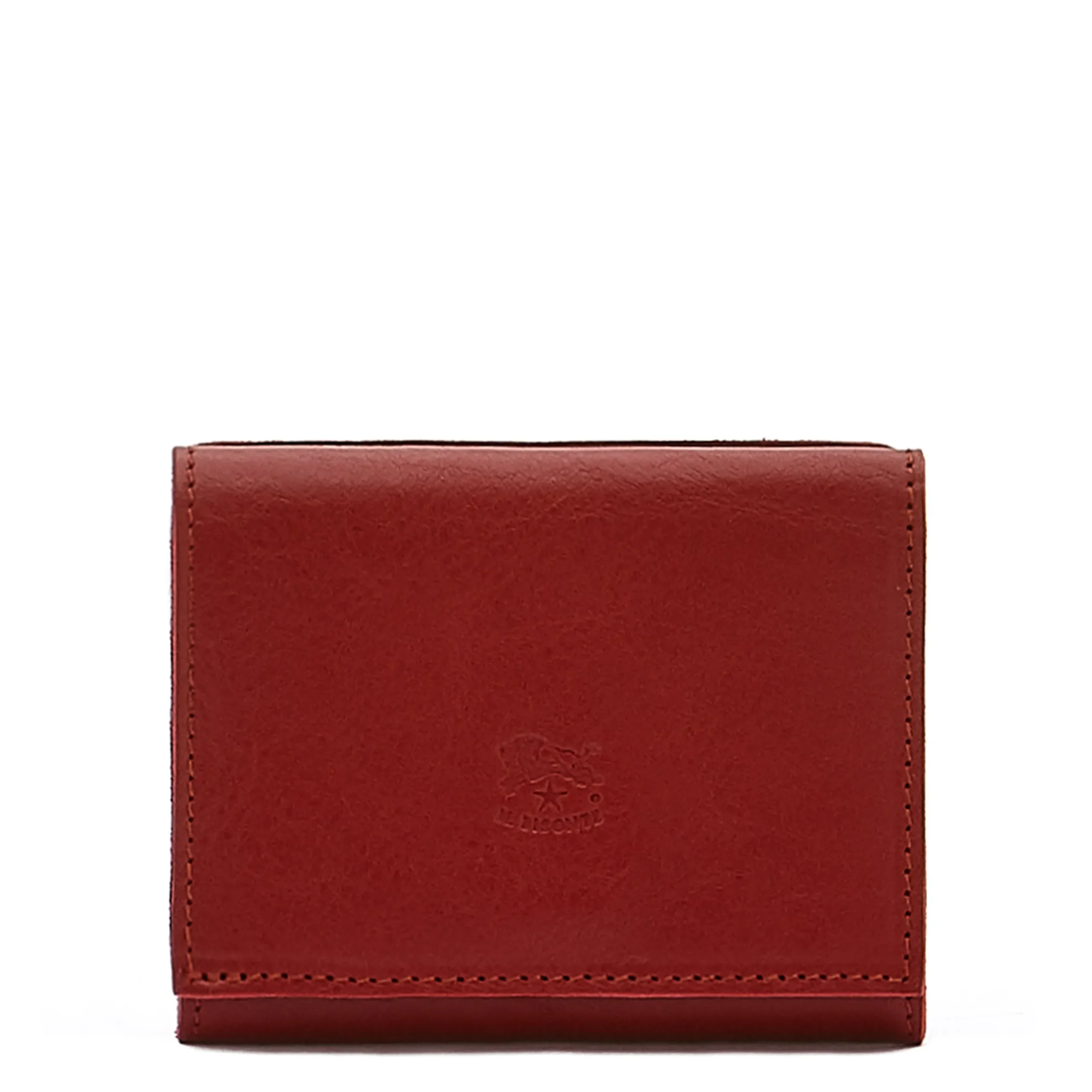 Wallet in leather color red