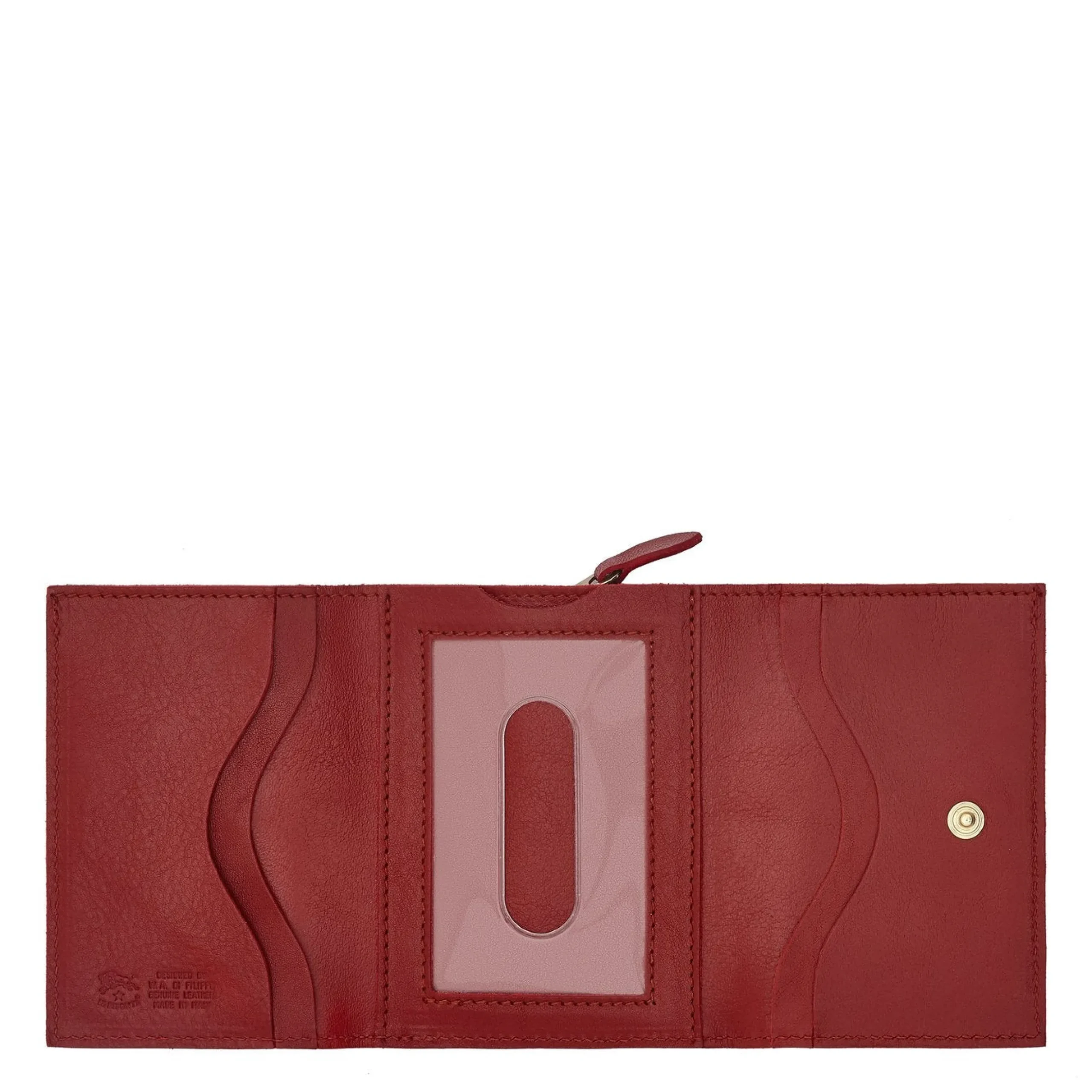 Wallet in leather color red