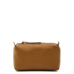Women's case in leather color gianduia