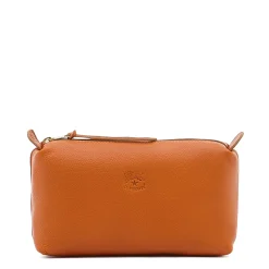 Women's case in leather color caramel