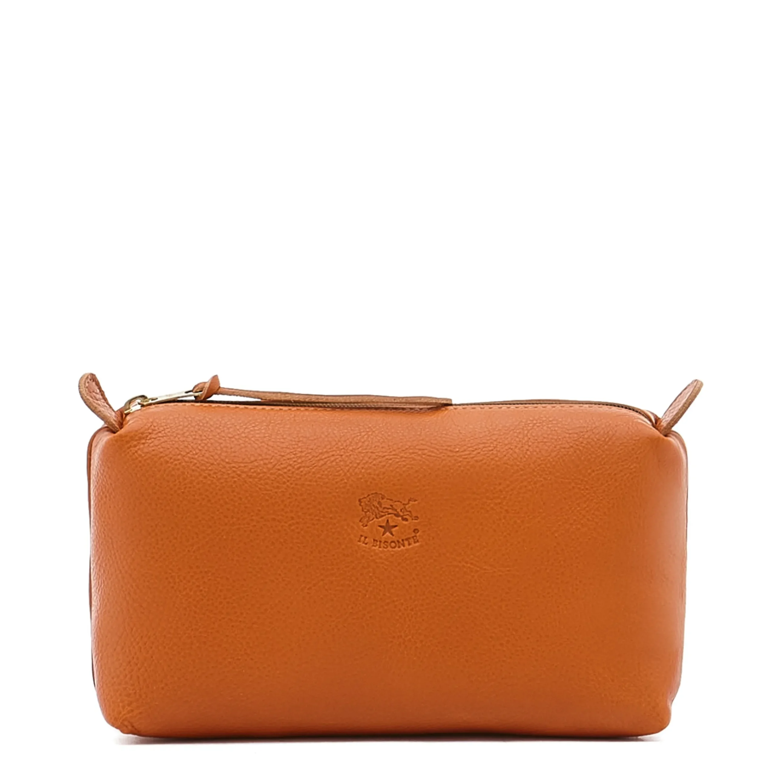 Women's case in leather color caramel