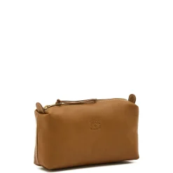Women's case in leather color gianduia