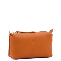 Women's case in leather color caramel