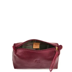 Women's case in leather color black cherry