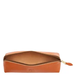 Women's case in leather color caramel